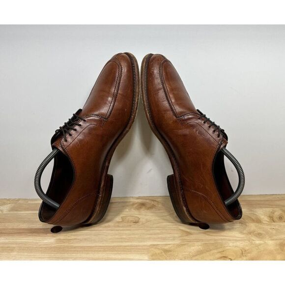 Allen Edmonds LaSalle Mens Size 9 D Brown Leather Apron Split Toe Derby Shoes - Picture 5 of 8